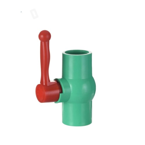 PVC Ball Valve Plastic Valve Fitting 2 Way Straight Through Type Manual Green PVC Ball Valve Red Long Handle UPVC Fixed Water Ball Valves