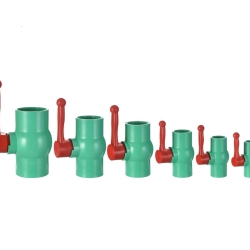 PVC Ball Valve Plastic Valve Fitting 2 Way Straight Through Type Manual Green PVC Ball Valve Red Long Handle UPVC Fixed Water Ball Valves